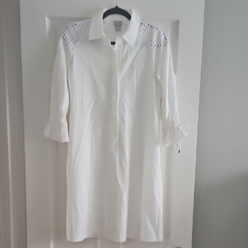 Chico's Eyelet White Dress Size 00P